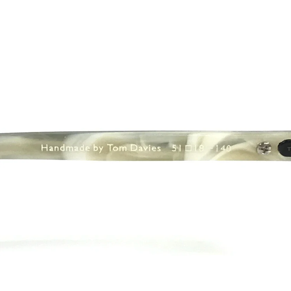 Tom Davies Eyeglasses Frames TD749 Col. 1623 Black Ivory Marble 51-18-140